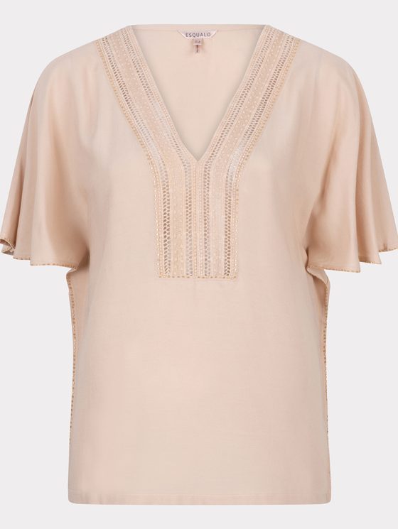 Esqualo Top Embellished HS25.14213 zand - Afbeelding 5