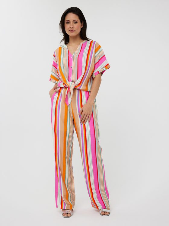 Esqualo Blouse Knot Striped HS25.15200 print - Afbeelding 5