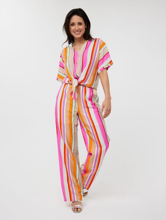 Esqualo Blouse Knot Striped HS25.15200 print - Afbeelding 4