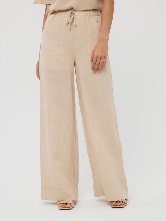 Esqualo Broek Linen HS25.28224 zand - Afbeelding 4