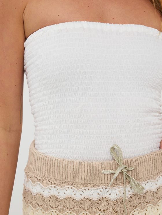 Esqualo Top Smock Bandeau HS25.30204 off white - Afbeelding 3