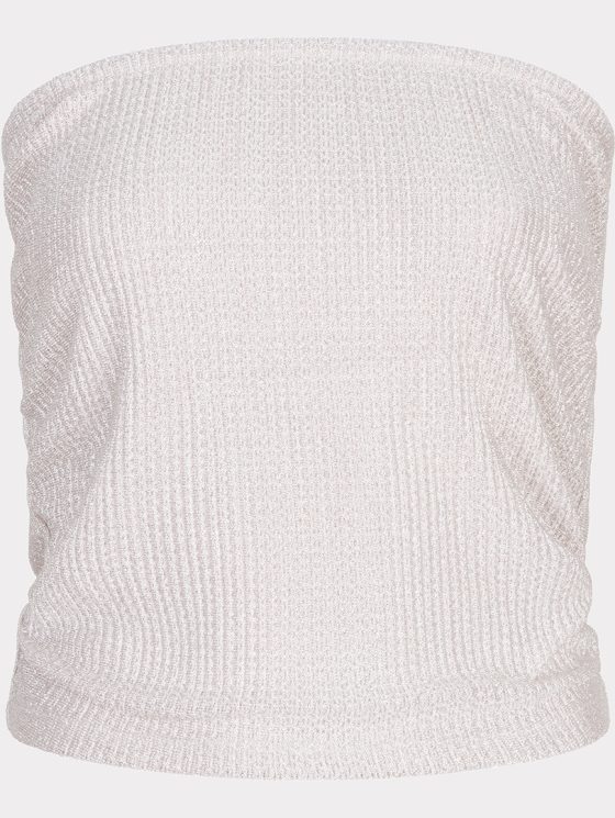 Esqualo Top Bandeau Plisse Glitter HS25.30211 champagne - Afbeelding 5