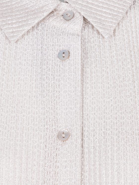 Esqualo Blouse Plisse Glitter HS25.30212 champagne - Afbeelding 6