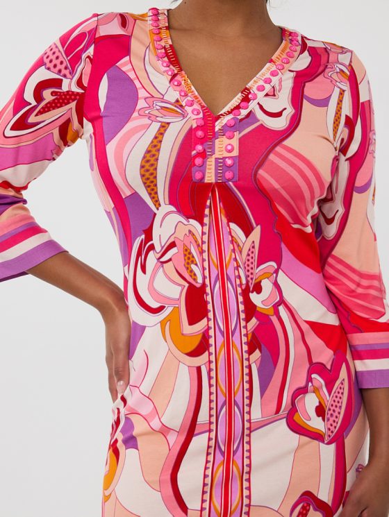 Esqualo Jurk Beads Disco Hit HS25.30216 print - Afbeelding 3