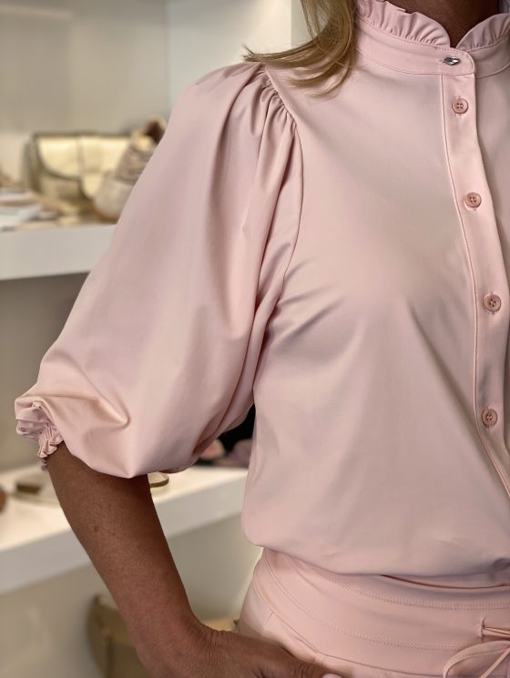 Mi Piace Travelstof Blouse Ballonmouw 202532 peachskin - Afbeelding 3