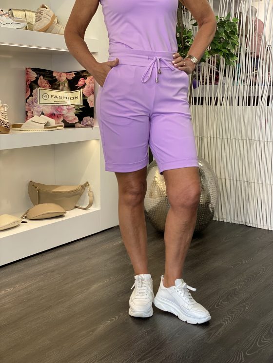 Mi Piace Travelstof iets wijdere Korte Broek lilac 202423 - Afbeelding 3