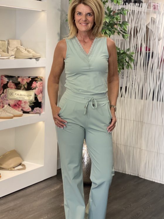 Mi Piace Travelstof Top Kant lilypad groen 202254 - Afbeelding 2