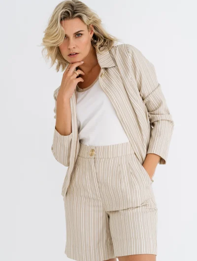 Zizo Narelle Jacket sand gold stripe