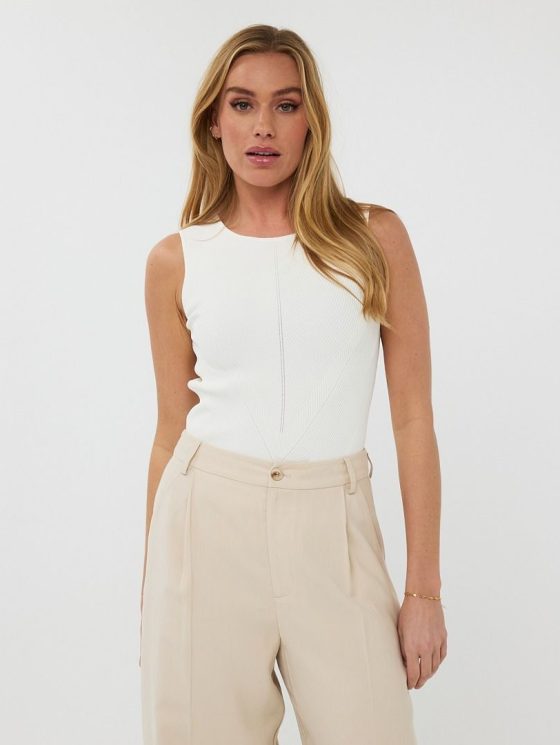 Esqualo Camisole V-pattern HS25.07209 offwhite
