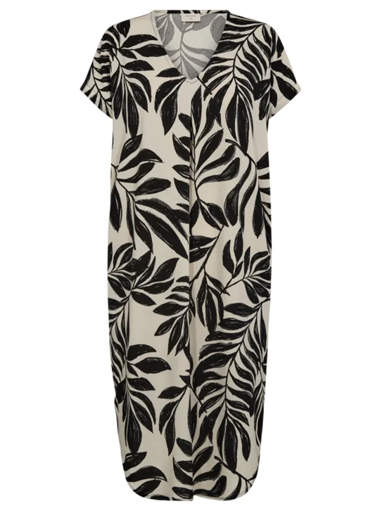 Freequent Floi Jurk moonbeam w. black