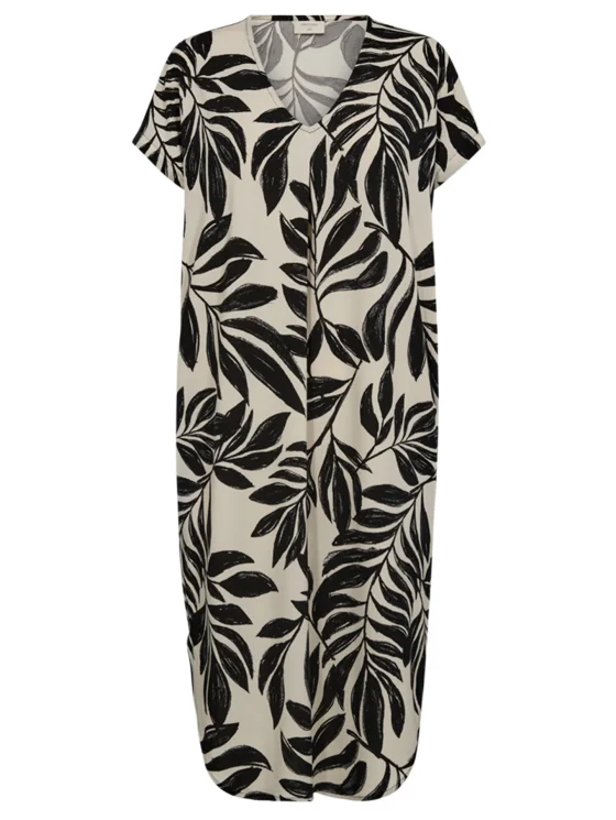 Freequent Floi Jurk moonbeam w. black