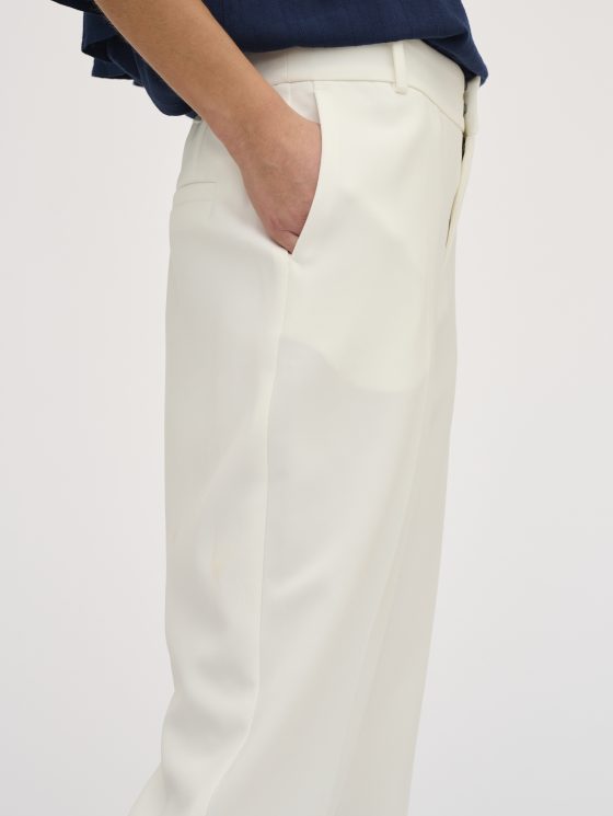 My Essential Wardrobe YolaMW Straight Slit Broek snow white - Afbeelding 3