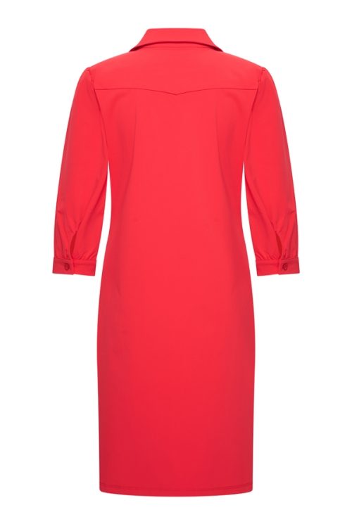 Mi Piace Travelstof Jurk Recht Model 202442 rood - Afbeelding 6