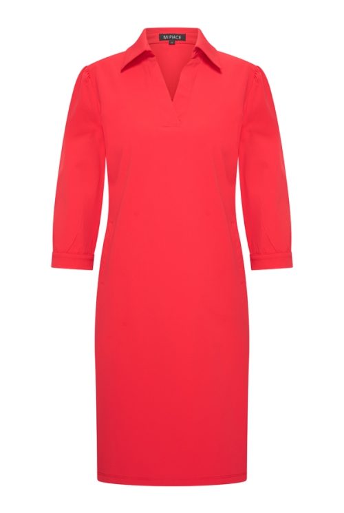 Mi Piace Travelstof Jurk Recht Model 202442 rood - Afbeelding 7