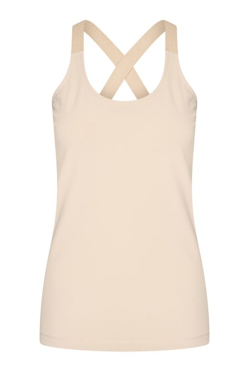 Mi Piace Travelstof Top Cross Band beige  202531