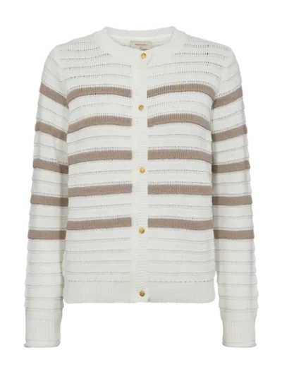 Freequent Sail Vest star offwhite w. taupe