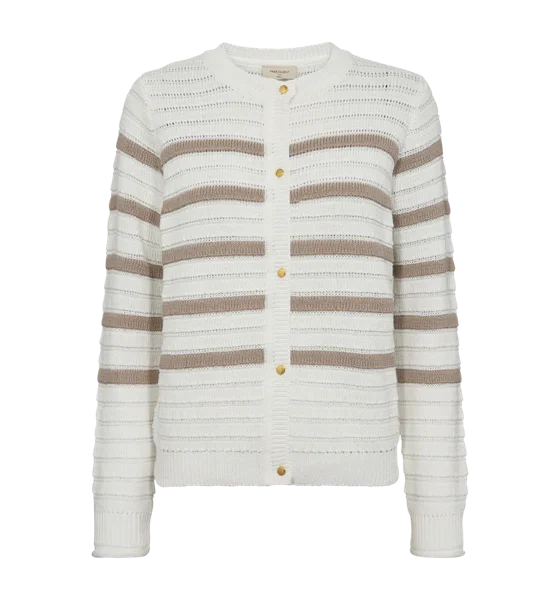 Freequent Sail Vest star offwhite w. taupe