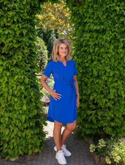 Mi Piace Travelstof Tuniek Jurk met Tailleband cobalt 202245