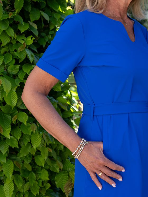 Mi Piace Travelstof Tuniek Jurk met Tailleband cobalt 202245 - Afbeelding 5
