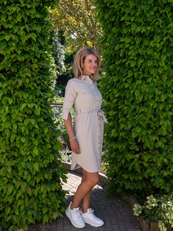 Mi Piace Travelstof Jurk beige 202092 - Afbeelding 3