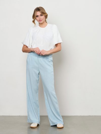 Co Woman Jacinta Wijde Broek light denim