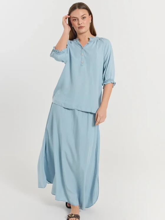 Freequent Carly Rok light blue denim - Afbeelding 2