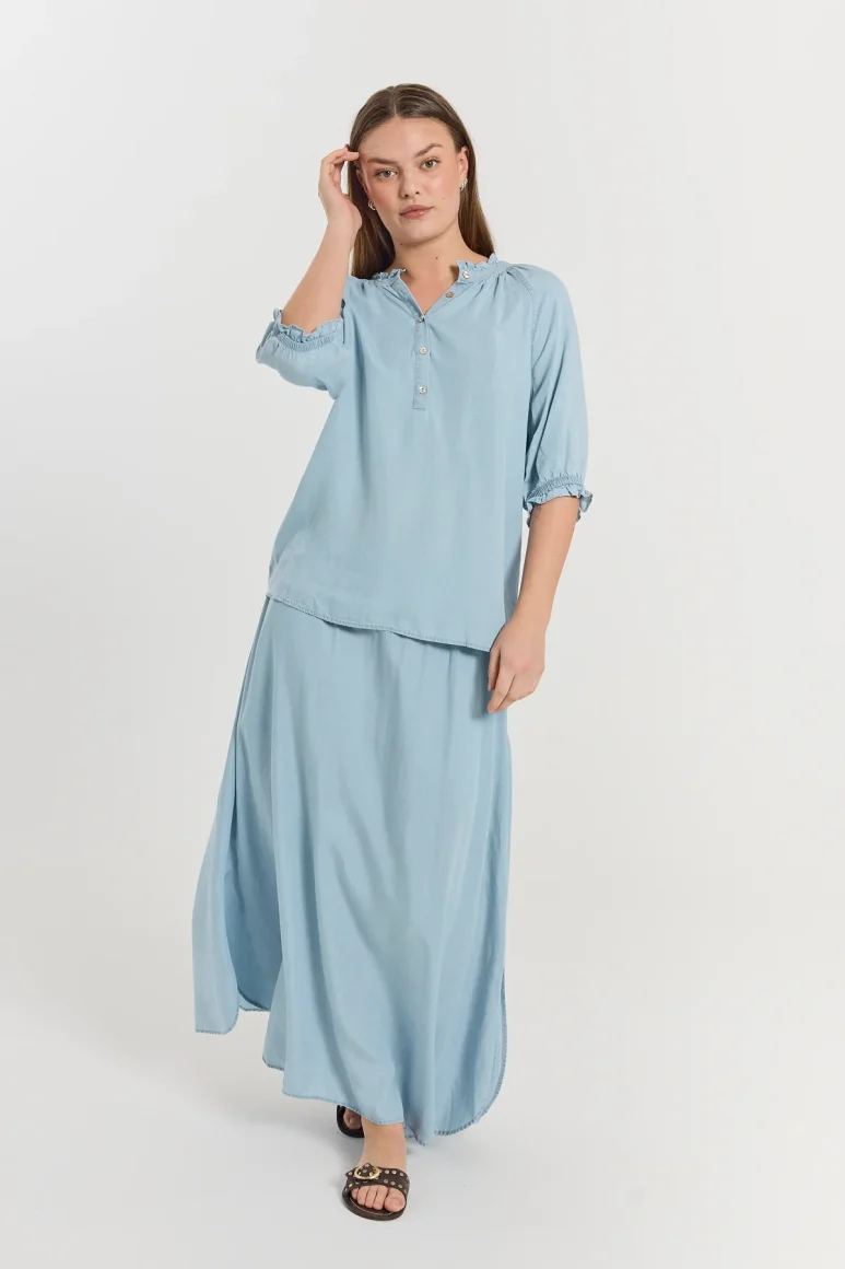 Freequent Carly Rok light blue denim - Afbeelding 2