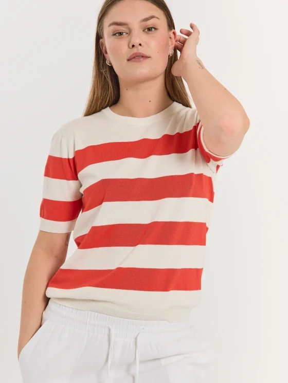 Freequent Pixie Pullover star off white w. bittersweet - Afbeelding 2