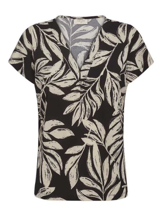 Freequent Floi Tee black w. moonbeam