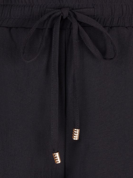 Esqualo Broek Wide Elastic Crinkle zwart HS25.10219 - Afbeelding 6