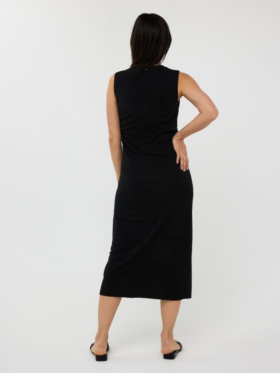 Esqualo Mouwloze Jurk zwart HS25.28212 - Afbeelding 3