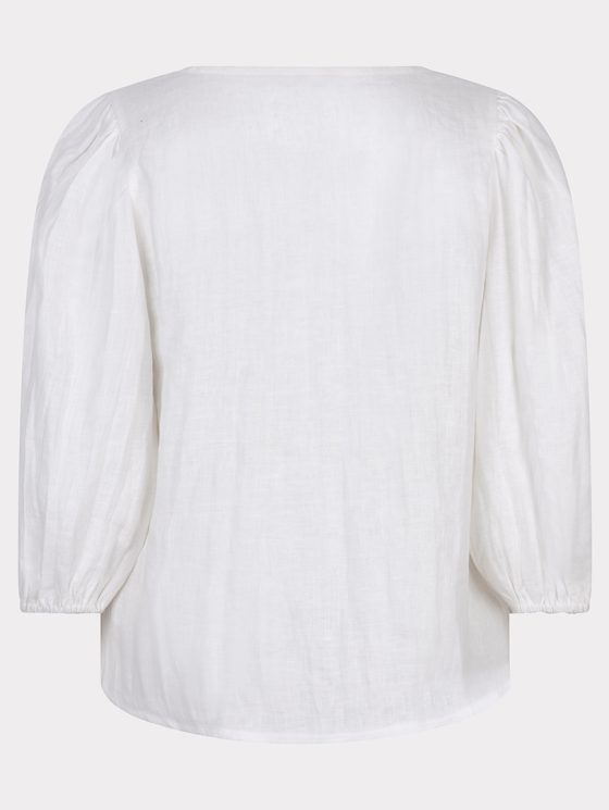 Esqualo Blouse R-neck Linen HS25.28221 off white - Afbeelding 4