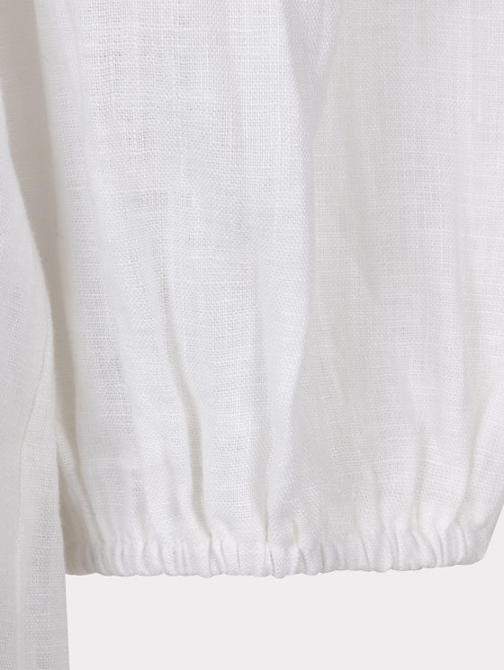 Esqualo Blouse R-neck Linen HS25.28221 off white - Afbeelding 5