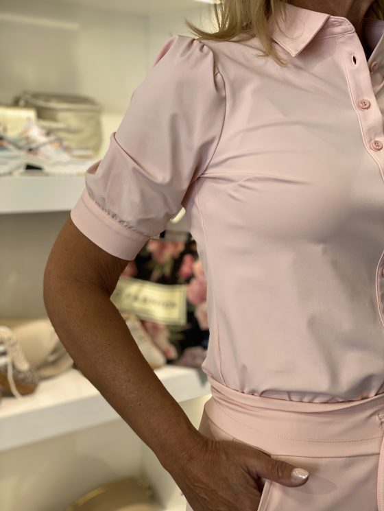 Mi Piace Travelstof Blouse Korte Mouw peachskin 202270 - Afbeelding 3