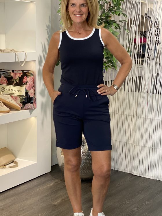 Mi Piace Modal Top donkerblauw wit 2020062 - Afbeelding 2