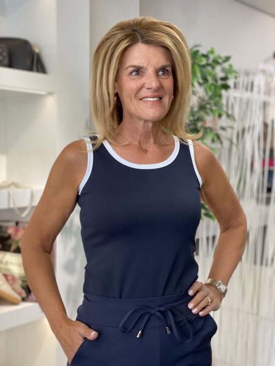 Mi Piace Modal Top donkerblauw wit 2020062