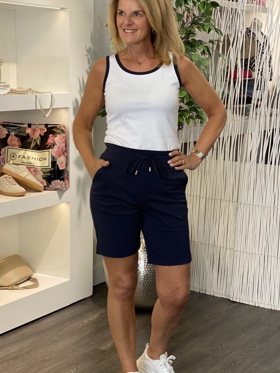 Mi Piace Modal Top wit donkerblauw 2020062 - Afbeelding 2