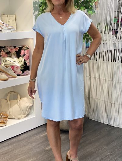 Freequent Renna Jurk light blue denim
