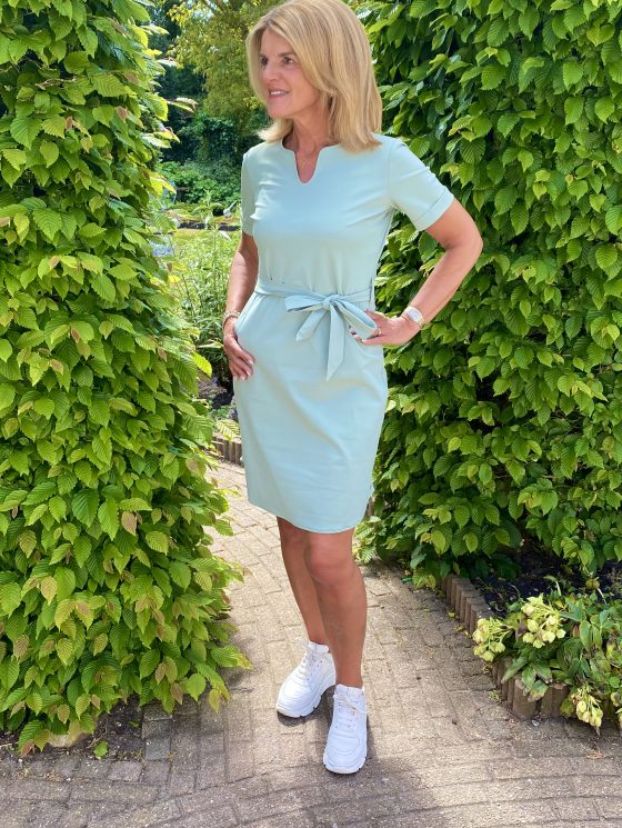 Mi Piace Travelstof Tuniek Jurk met Tailleband lilly pad 202245