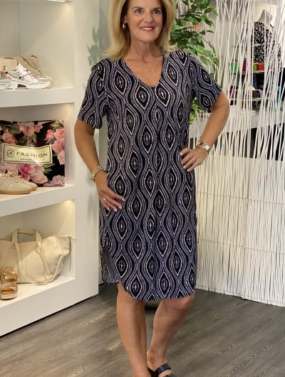 Freequent Floi Jurk black w. moonbeam
