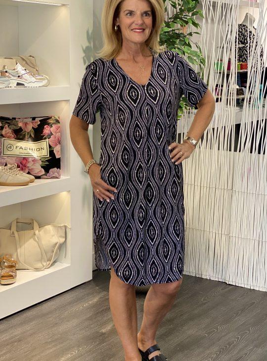 Freequent Floi Jurk black w. moonbeam