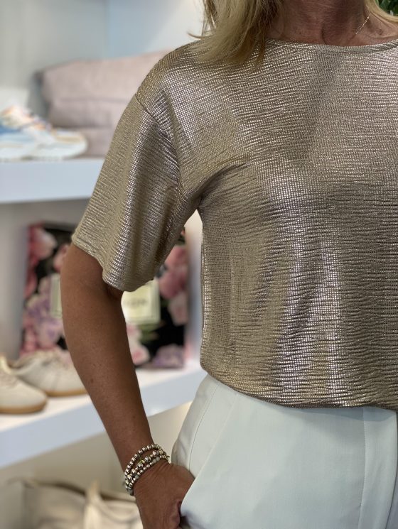 Freequent Satina Shirt silver mink goud - Afbeelding 3