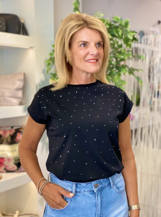 Maicazz Nana T-shirt zwart zilver