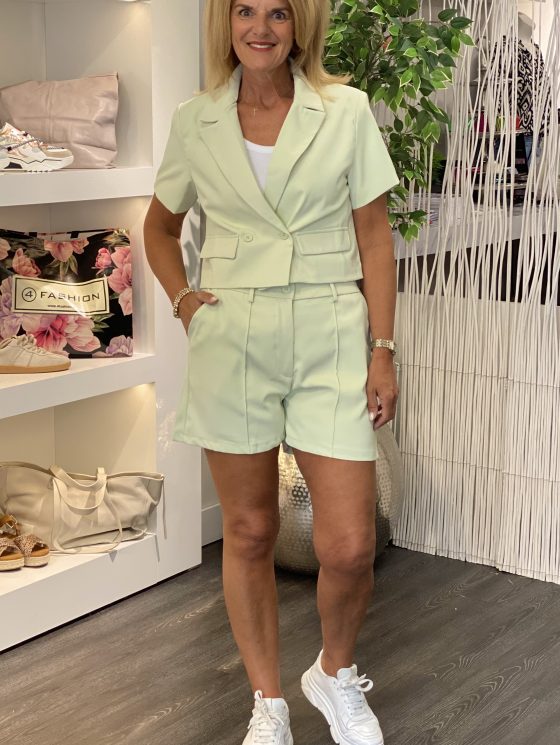 Azzurro Korte Blazer 9864 mintgroen - Afbeelding 2