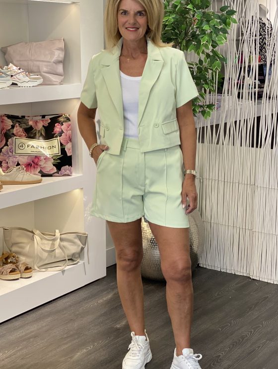 Azzurro Korte Blazer 9864 mintgroen - Afbeelding 3