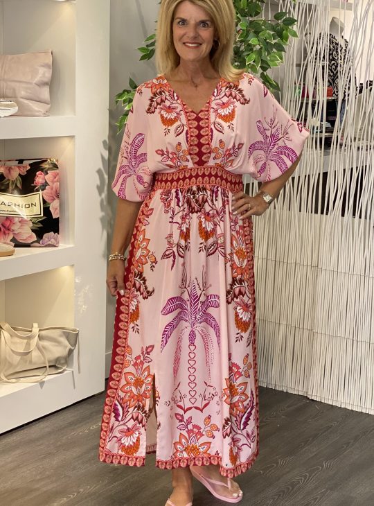 Azzurro Lange Jurk 5203 roze