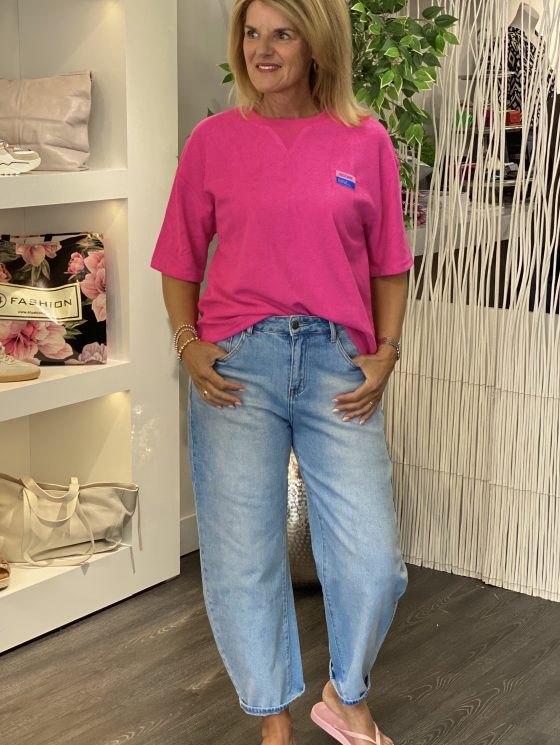 Azzurro Badstof Top 9263 fuchsia - Afbeelding 2