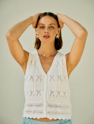 Freequent Fraya Gilet brilliant white