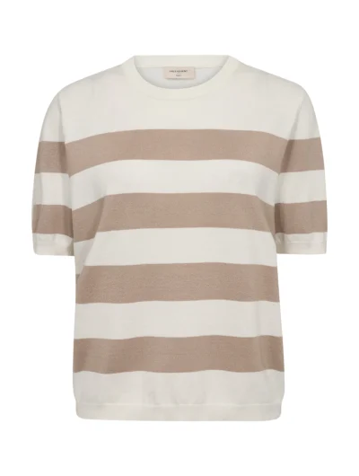Freequent Pixie Pullover star off white w. taupe