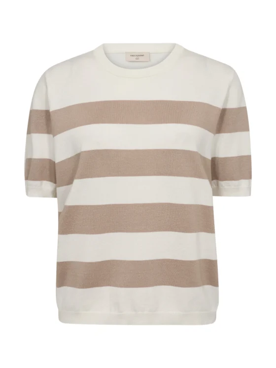Freequent Pixie Pullover star off white w. taupe